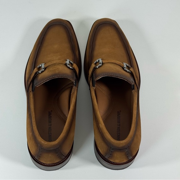 Johnston & Murphy Everett 594684 Men’s Tan Snuff NuBuck  Loafers Size 9 - Picture 3 of 8